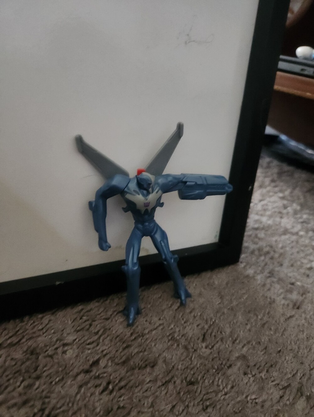 Hasbro Mcdonald’s Happy Meal Toy 2013 Transformers Silver Robot Airplane Wings